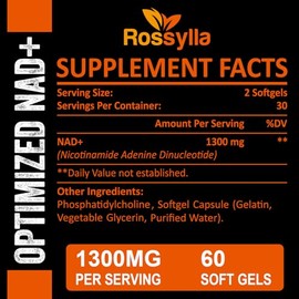 Suplemento liposomal de NAD+ de 1300 mg | La más alta absorción | El suplemento de NAD más puro para aumentar NAD+ de manera eficaz | Suplemento de NA