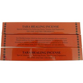 Nepalese/Tibetan Orange & Green Tara Healing Herbal Incense - Packs of 3 or 6 (Orange Tara x 3)