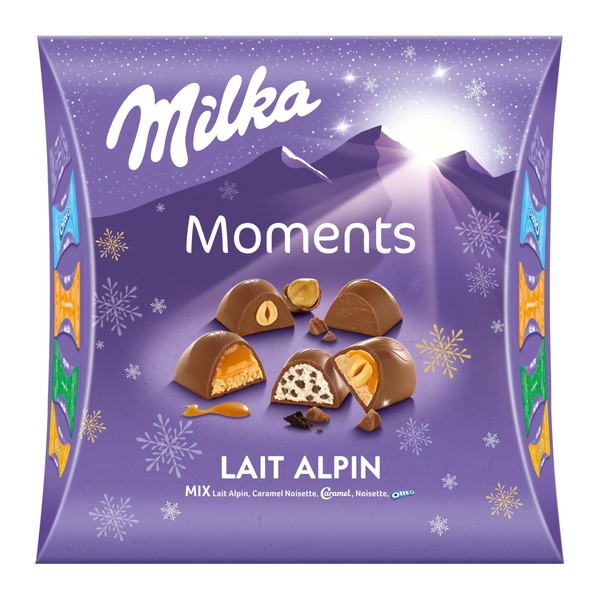 Milka Moments – Assortment of 17 Milk Chocolate Pralines – Christmas Gift Idea – Chocolates to Gift – 1 Box 260 g