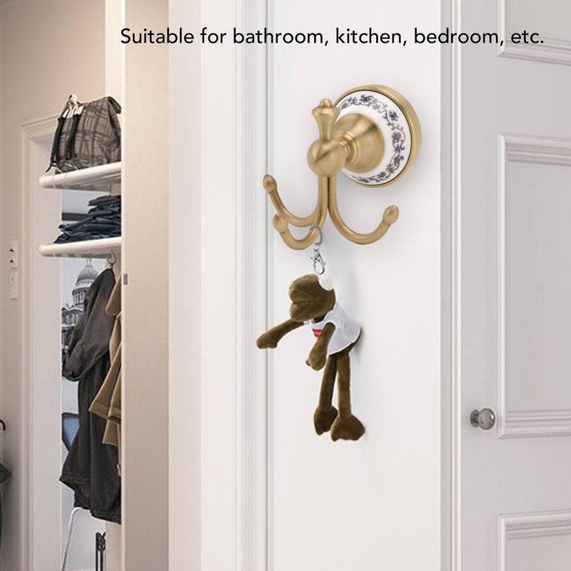 Wall Mounted Bathroom Coat Hook Beautiful Decorative Elegant Clothing Robe