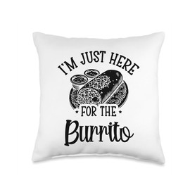 Burritos Now Run Later Mexican Food Burrito Cinco De Mayo Throw Pillow