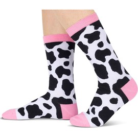 sockfun Novelty Cow Print Socks - Cute Cow Socks for Women Teen Girls Funny Cow Print Gifts for Cow Lovers