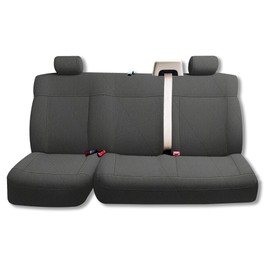 runfider Knitted Fabric Truck Seat Covers for Ford F150 XLT Super Cab 2004-2008, Heavy Duty Front Rear Bench 60/40 Split Seat Protectors Durable Interior Cover - Gray