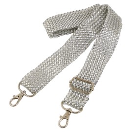 Fairy Tale Art La Marchen Tape Shoulder Belt, Length Approx. 27.6 - 53.1 inches (70 - 135 cm), Width Approx. 1.3 inches (33 mm), Silver, 1 Pair S1120