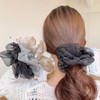 Pearl Chiffon Hair Scrunchie URK-030 / 펄 쉬폰 헤어 곱창 스크런치 URK-030