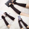 Bienvenu Punk Gothic Rock Long Arm Warmer Fingerless Gloves,Black Coffee