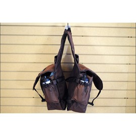 HILASON Brown 600D Poly Deluxe Horse Trail Riding Saddle Bag Pack Water Bottles