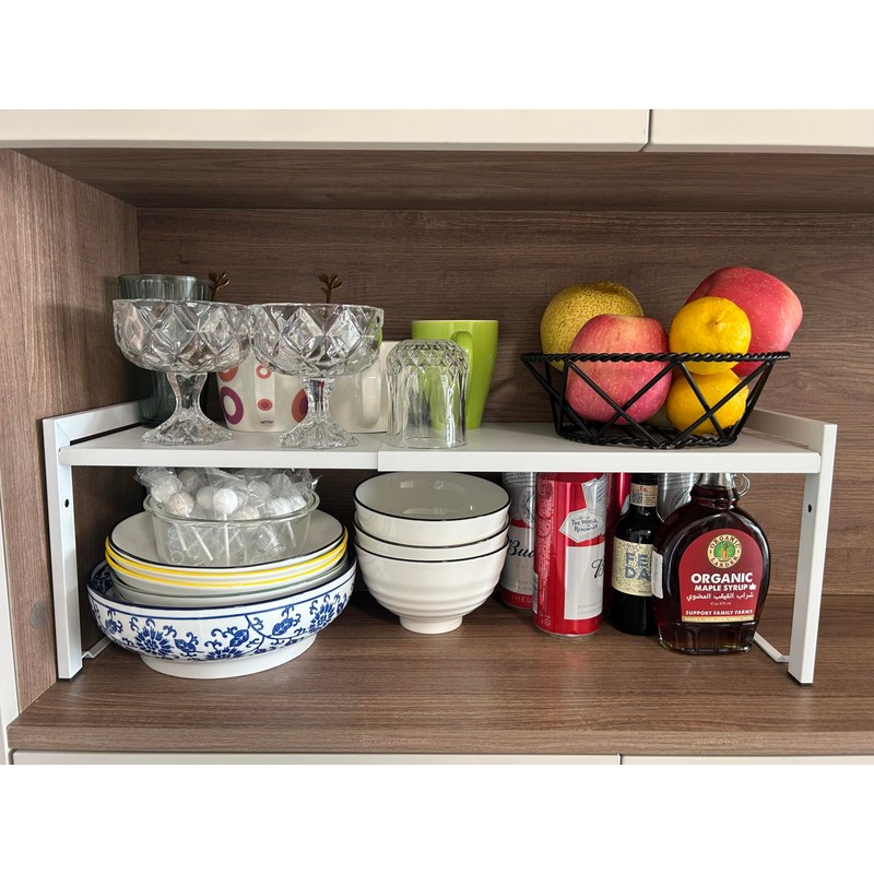 Urhomey plus Expandable Cabinet Shelf Organizer 16-26" L Stackable Kitchen