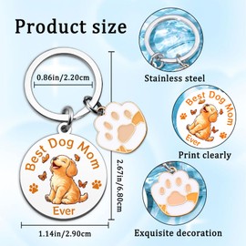 Celunux Cute Dogs Moms Keychain Dog Mom Gifts For Women Dog Lovers Gifts For Women Birthday Gift For Puppy Owners Dogs Lover