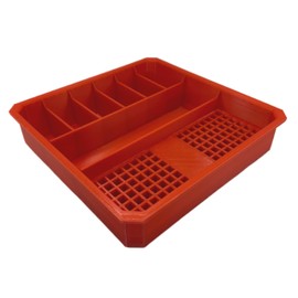 Impact bit holder insert for Packout Low Profile Organizers (7 Compartment + 110 Bit) (Red)