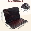 BIUOW 13 Rows Solid Wood Challenge Coin Display Case Military