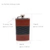 iSavage 4oz Leather Wrapped Hip Flask-YM156