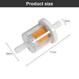 Petrol Filter, Fuel Filter, Universal Inline Fuel Filter, Reusable Fuel Filter, Motorcycle Gas Fuel Filter, for Motorcycle, Lawn Mower, Scooter Moped, Lawn Tractor, Pack of 4