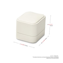 Papten Ring Box Ring Storage Ring Box Jewellery Storage Jewellery Gift Box for Wedding Engagement Marriage Proposal Valentine's Day (White)