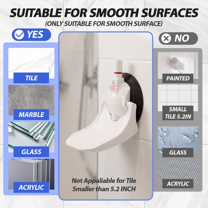 Thenshop Shower Foot Rest for Shaving Legs with Powerful Suction,
