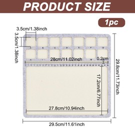 BENECREAT Square Felt Bead Design Boards, Medium Felt Bead Mat with Centimetre Bead Tray in Alphabetical Size for Crafts, Jewellery Making, 30 x 30 cm