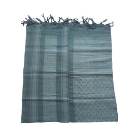 MILSPEC SURPLUS 100% Cotton Plain Palestinian Shemagh Arab Keffiyeh Headscarf Unisex Desert Shawl Hijab Winter Scarf (Plain Grey)