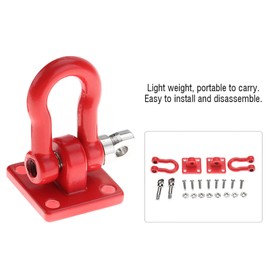 Dilwe RC Trailer Buckle, Pack of 2, RC Shackle Rescue Lock Catch Accessories for RC Climbing Crawler (Red)