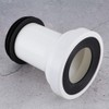 Toilet Drain Pipe Adapter, 4.3in PP Rubber Heighten Toilet Connection
