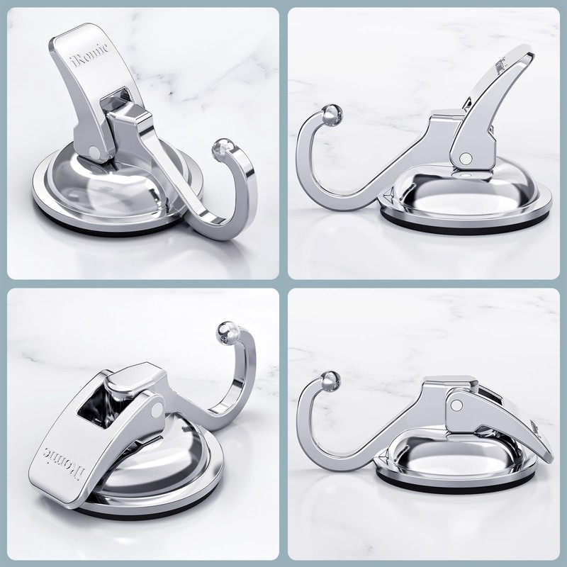 Heavy Duty Vacuum Suction Cup Hooks (2Pack) Specialized for Kitchen&Bathroom&Restroom