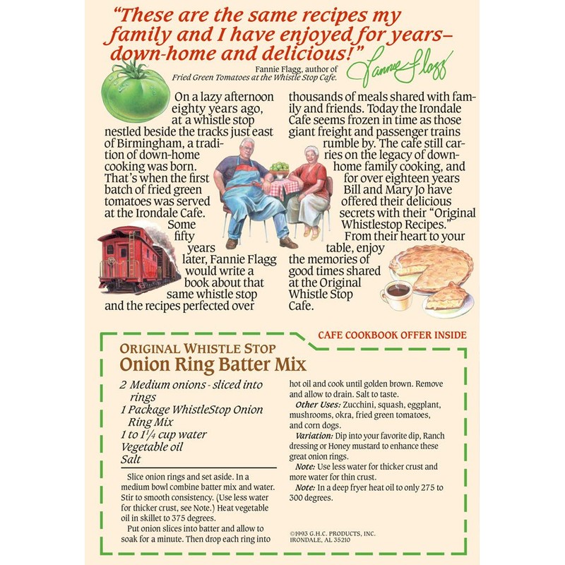 Original WhistleStop Cafe Recipes | Onion Ring Batter Mix (3