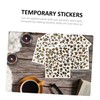 TOVINANNA Body Temporary Stickers 6 Sheets of Leopard Transfer for