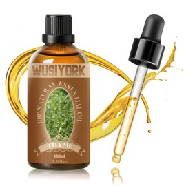 wusiyork Thyme Essential Oil 100ML - 100% Pure and Natural Therapeutic Grade Oils for Aromatherapy Diffuser - 3.4 Fl Oz/Thyme