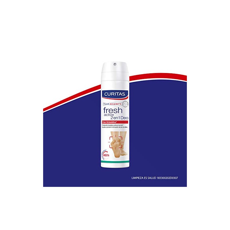 Curitas Fresh Active 2 En 1 Desodorante Spray Para Pies