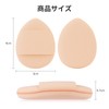 HOOMTREE 指のパフ ミニパフ 二層構造スポンジ パフケース付き 水滴形 6色 12枚セット 指先用 乾湿両用