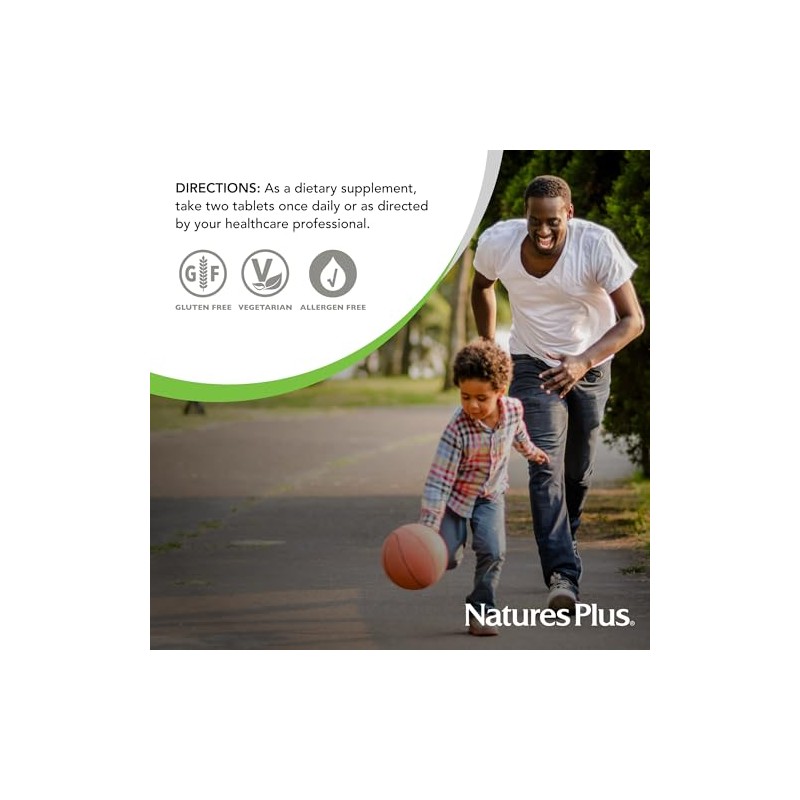 NaturesPlus Quercetin Plus con vitamina C y bromelana: 650 mg,
