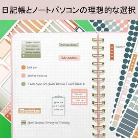 Wonninek Pack of 6 Stickers Diary Waterproof Notebook Stickers Color Label School Goal Management Document Organization Decorative Stickers