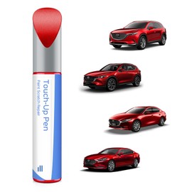 PARTS4EV 46V Soul Red Crystal Metallic Tricoat Touch Up Paint Compatible with Mazda Exact Match Chips and Nicks Touch Up