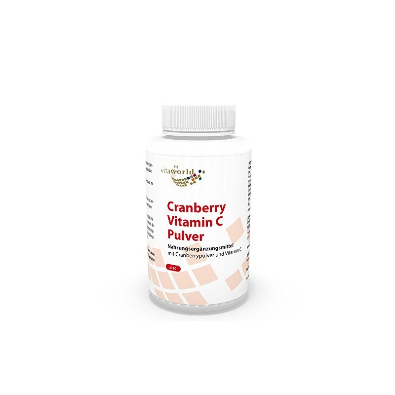 Vita World Cranberry 400Mg + Vitamin C 180 Capsules Made