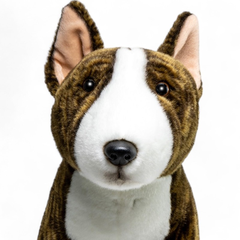 Carl Dick Pitbull sitting brown 30cm. Plush Toy, Soft Toy,