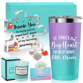 Teacher Appreciation Gifts for Women, 2025 Teacher Gifts It Takes a Big Heart to Shape Little Minds Tumbler, Best Teachers Acrylic Plaque, Graduation Back to School Easter Thank You Gift for Teachers