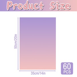60 Sheets Gift Wrapping Tissue Paper Bulk, Pink Purple Gradient Tissue Paper for Gift Bags, Decorative Art Papers for DIY Crafts Wedding Birthday Baby Showers Holiday Party Decor, 20x14 Inches