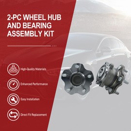 REVOTUNE 512388 2PCS Rear Wheel Hub and Bearing Assembly Kit for Infiniti QX60 JX35 2007-2023 Nissan Altima Maxima Pathfinder Murano