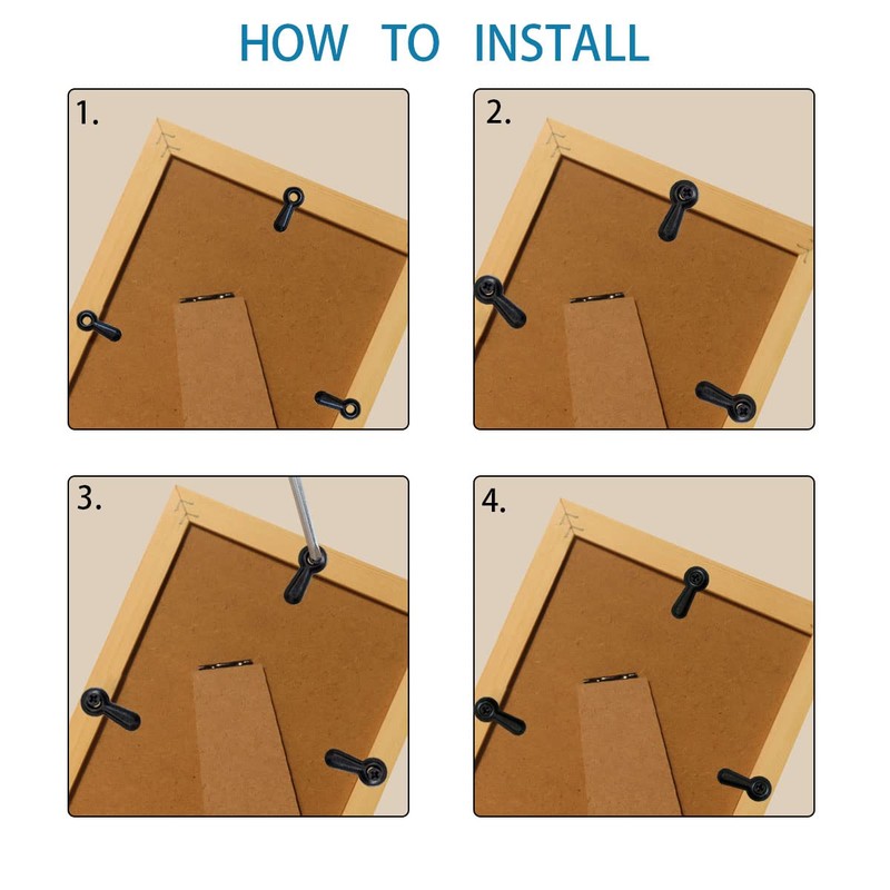 100 Pieces Metal Picture Frames Turn Button Fasteners with 100