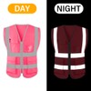 HYCOPROT High Visibility Safety Reflective Vest with Pockets and Zipper,