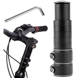 SXCCNW Bike Stem Riser, Bike Stem Riser Handlebar, Bike Stem Riser Extender Bike Stem Riser Handlebar Extender for Bicycle Cycling Mountain Bike MTB black 28.6mm Black