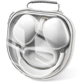 ProCase Smart Case for AirPods Max, Supports Sleep Mode & Clear Front Hard Cover Travel Carrying Headphone Case, AirPods Max 2024 2020 Protective Portable Organizer Storage Carry Bag -Grey