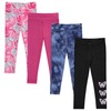 BTween Girls’ 4 Pack Leggings Set, Exercise, Sports Tights with