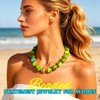 ACEDRE Chunky Beaded Choker Necklace Acrylic Square Beads Necklaces Beach