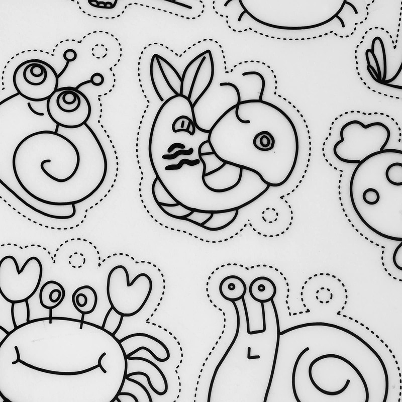 8 Pieces Shrink Wrap, Pattern Plastic Faux Sheets, Cute Animal