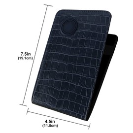 PINMEI Golf Leather Scorecard Holder Cover Yardage Book Cover with American Flag Golf Ball Marker and A Free Pencil 4.33 × 7.48 inches