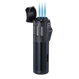 Visol Artemis Triple Torch Flame Butane Refillable Lighter (Shipped Without Butane) (Black)