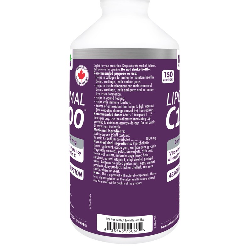 NAKA Naka Platinum LIPOSOMAL C1000 Non-Allergen High Potency Vitamin C
