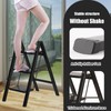 3 Step Ladder, Aluminum Lightweight Folding 3 Step Stool with