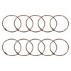 Sourcing Map 12pcs Copper Carbon Steel Shower Curtain Rings, 2.4