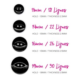 20 Pack Round Acrylic Fish Eye Buttons, Baby Buttons, Sewing, Knitting Craft Buttons - Royal Blue 14mm / 22 Lignes